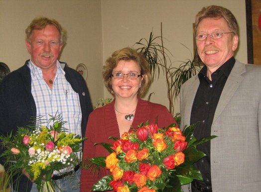 Von links: Die stellvertretenden Vorsitzenden Rolf Dannemann, Michaela Meyer und der 1. Vorsitzende Herwart Kraaz